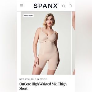 Brand new SPANX OnCore High-Waisted Mid-Thigh Short